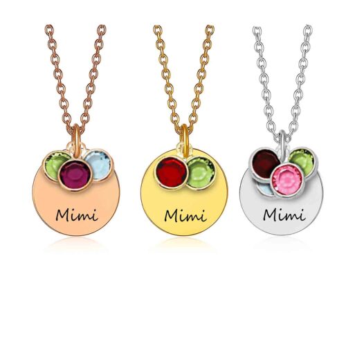 Custom Mimi Jewelry with Birth Stone Charms - Grandkids’ Birthstones