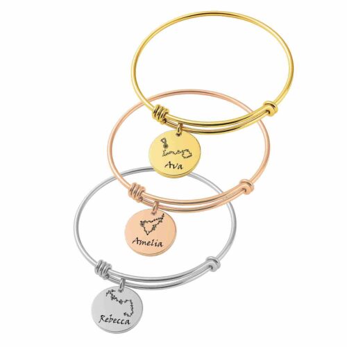 Custom Zodiac Sign Bracelet for Women with Name and Birth Flower