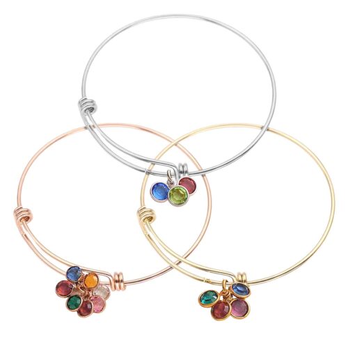 Family Birthstone Bracelet Custom with Grandkids Birthstones