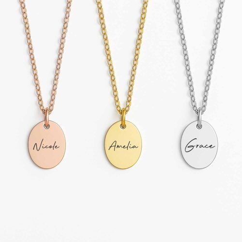 Customizable Name Necklace Engraved – Jewelry for Mom or Grandma