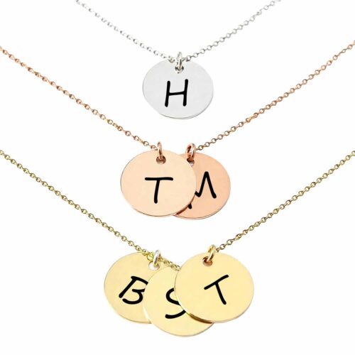 Personalized Multiple Initial Necklace Gift for Mom