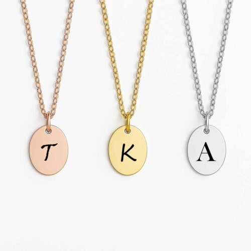 Letter Necklace with Font Monogram, Personalized Gift for Women or Men